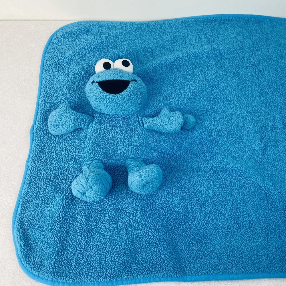 Sesame Street Cookie Monster My Pet Blankie Lovey Baby Blanket Blue 2019 26